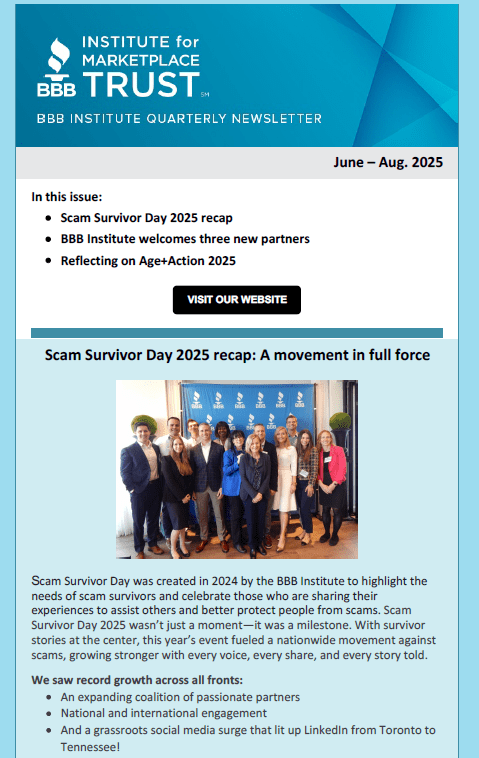 Summer 2025 BBB Institute Newsletter